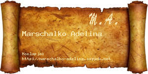 Marschalko Adelina névjegykártya